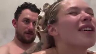 Johnny Manziel fucked with GF Josie Canseco in the bathtub!!!